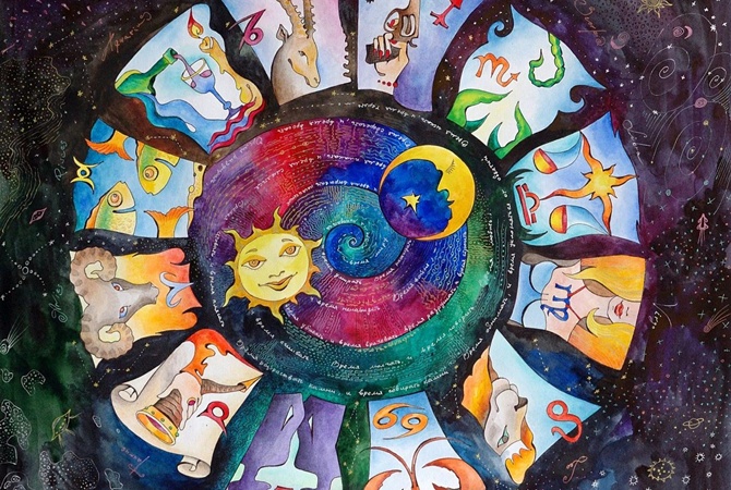 12 Zodiako ženklų piešta gražu