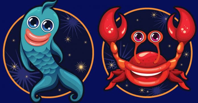 Zodiako ženklai Vėžys ir Žuvys